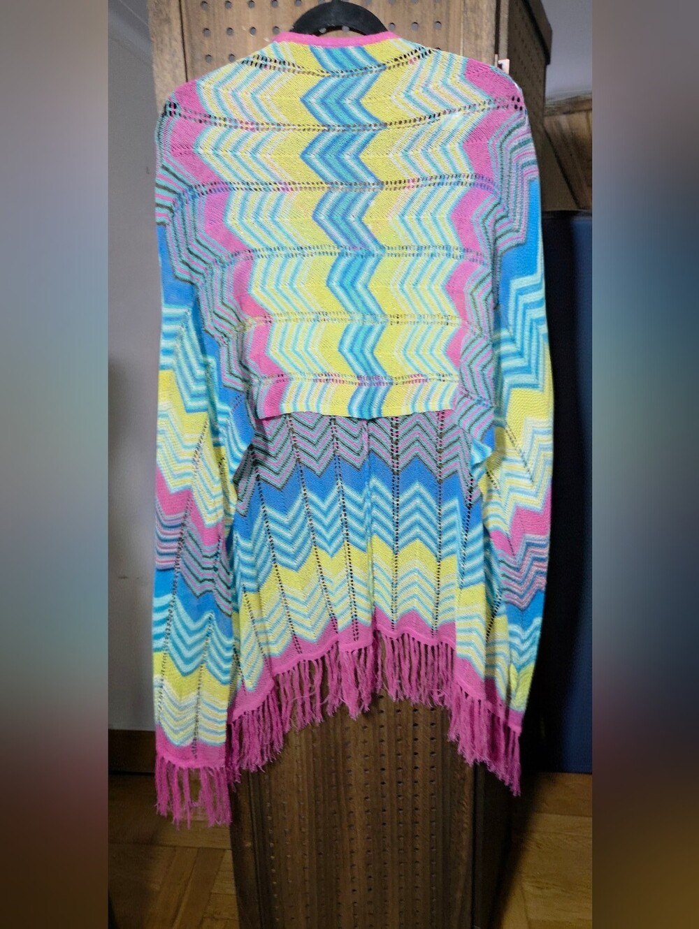 NWT chevron- patterned poncho is from BCBGMAXAZRIA